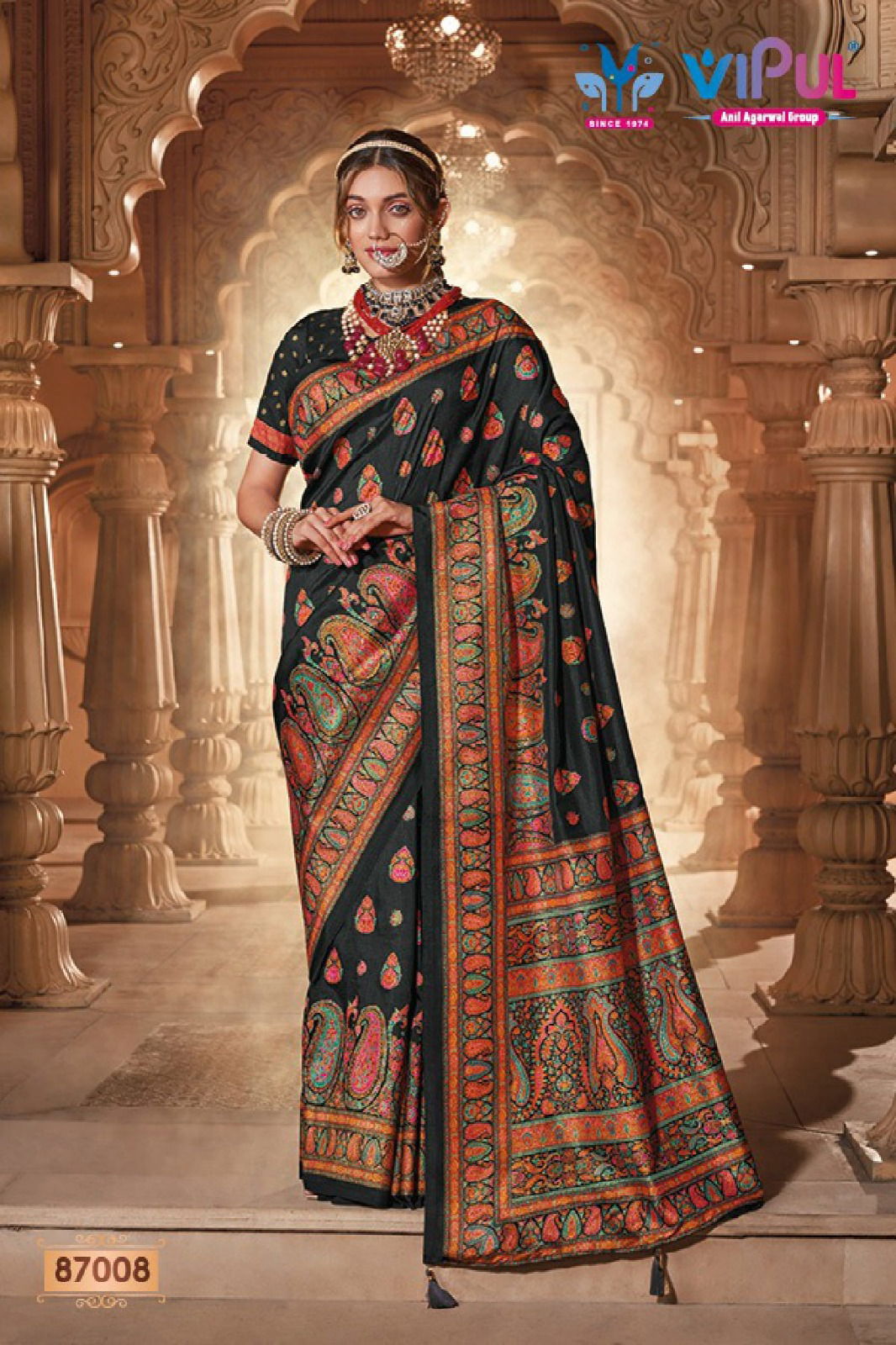 Ivory Silk By Vipul Silk Designer Printed Wedding Wear Saree Orders In India